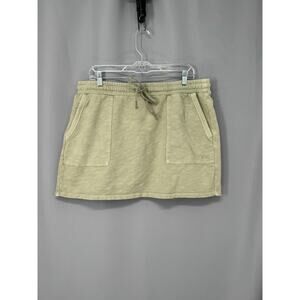 Madewell Sweatshirt Skirt Womens XL Sage Green French Terry Preppy Tenniscore